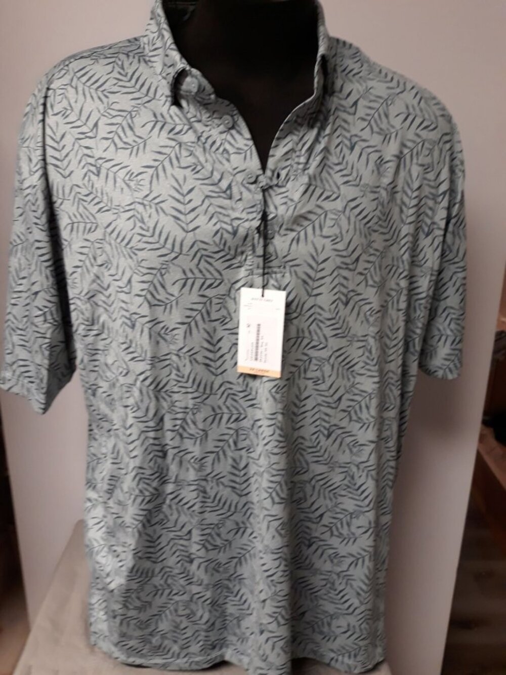 Matte Grey Men's Shirt Blue 2XL NEW WITH TAGS!
